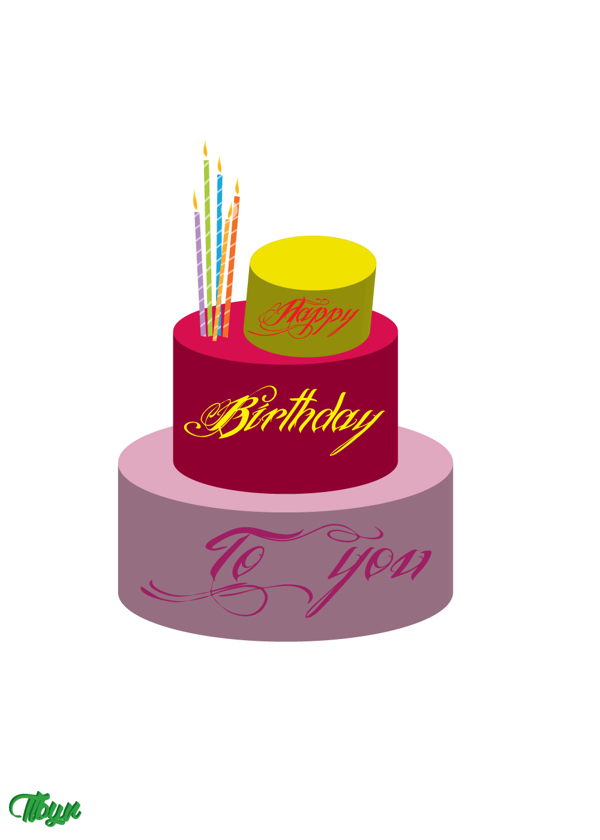Birthday Cake Vector on Behance