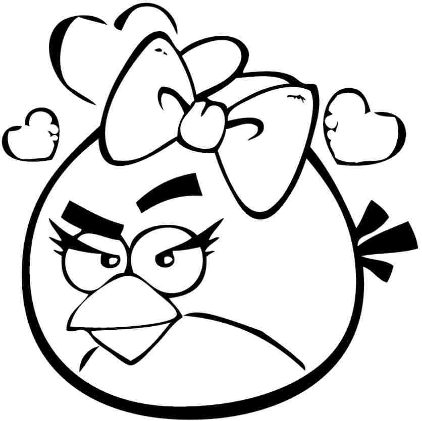 Printable Coloring Sheets Cartoon Angry Bird Space For Kids & Boys #
