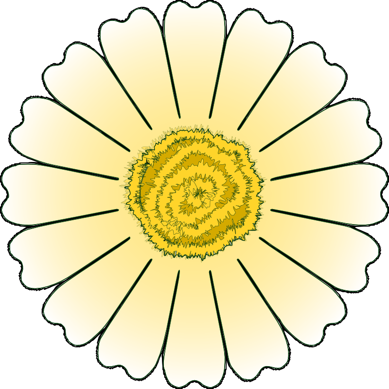 Clipart - Flower Daisy 16 petal