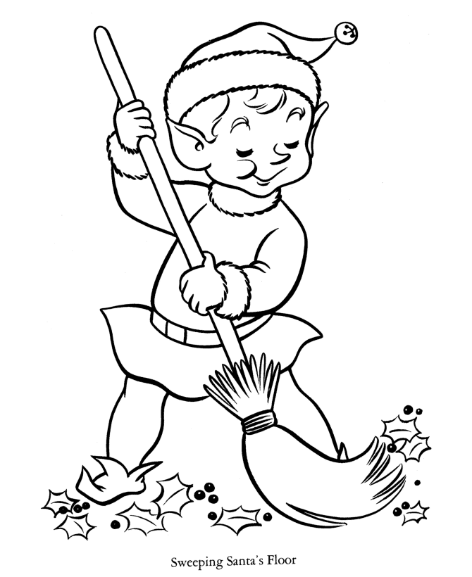 swepp the floor Colouring Pages