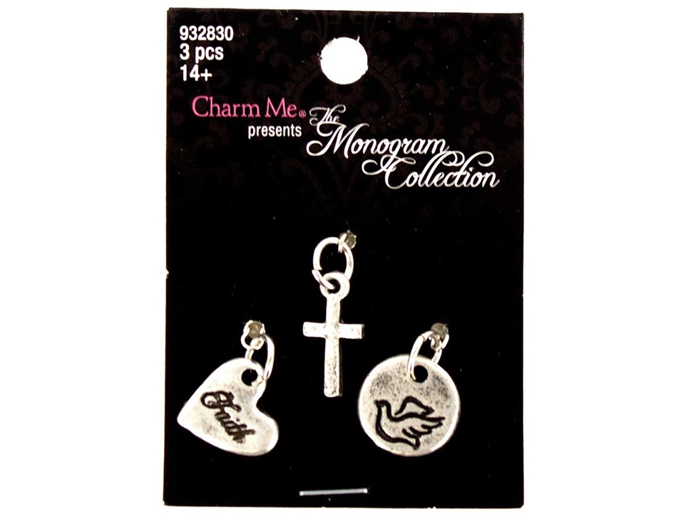 The Monogram Collection by Charm Me Cross, Faith & Dove Metal ...