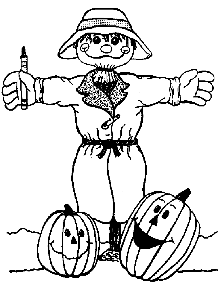 Halloween Scarecrow Coloring Pages – Free Halloween Coloring Pages ...