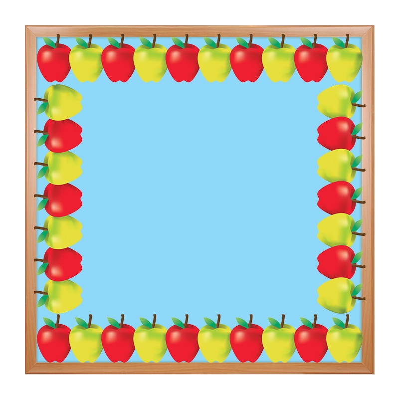 Classroom Borders with Green and Red Apples | Bulletin Board ...