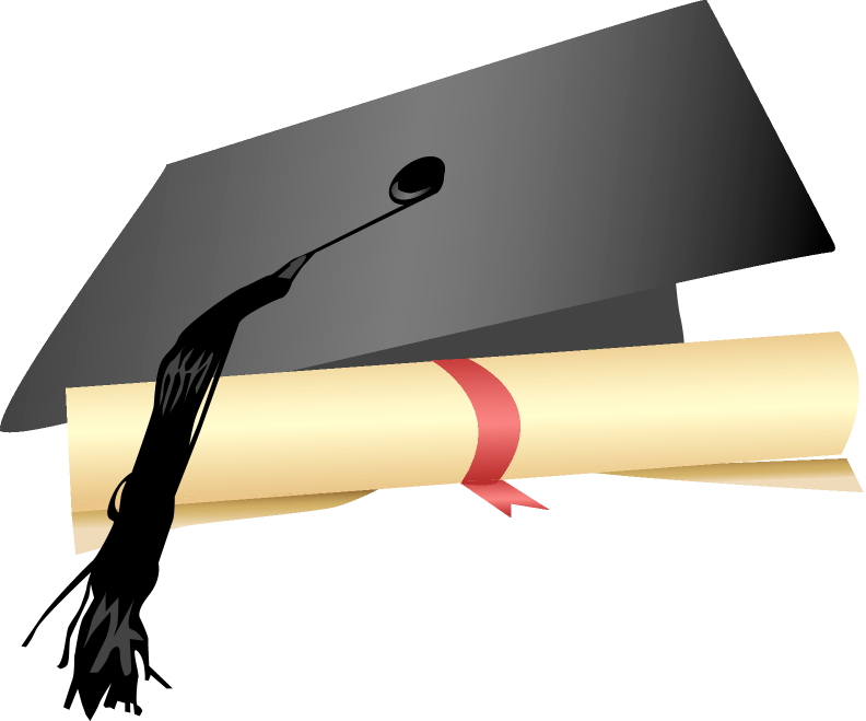 free clipart graduation cap and diploma - photo #15