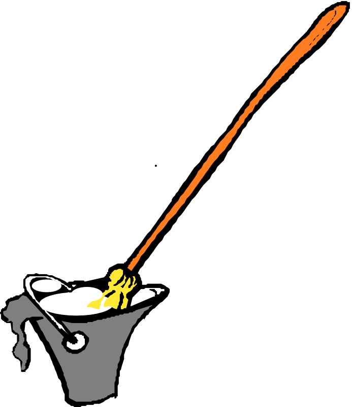 Clipart - Mop and bucket