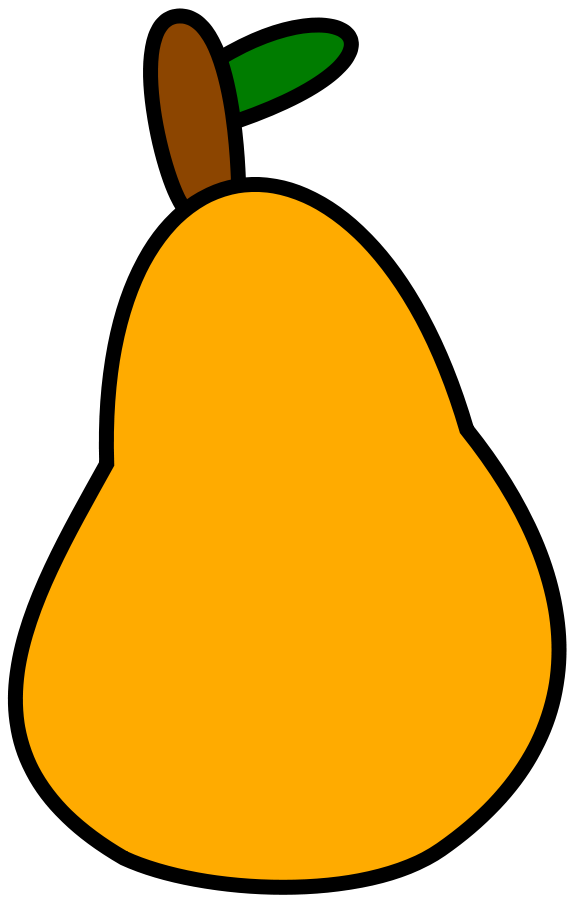 Very simple pear SVG Vector file, vector clip art svg file ...