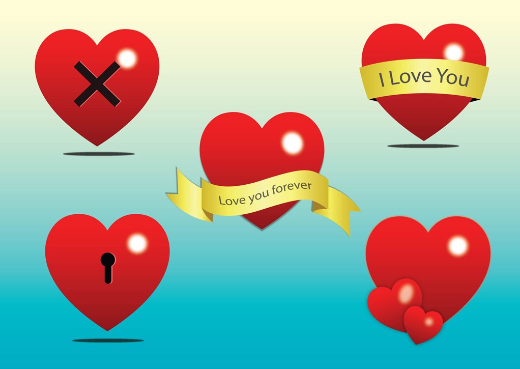 Affection, Amour and Banner Vector