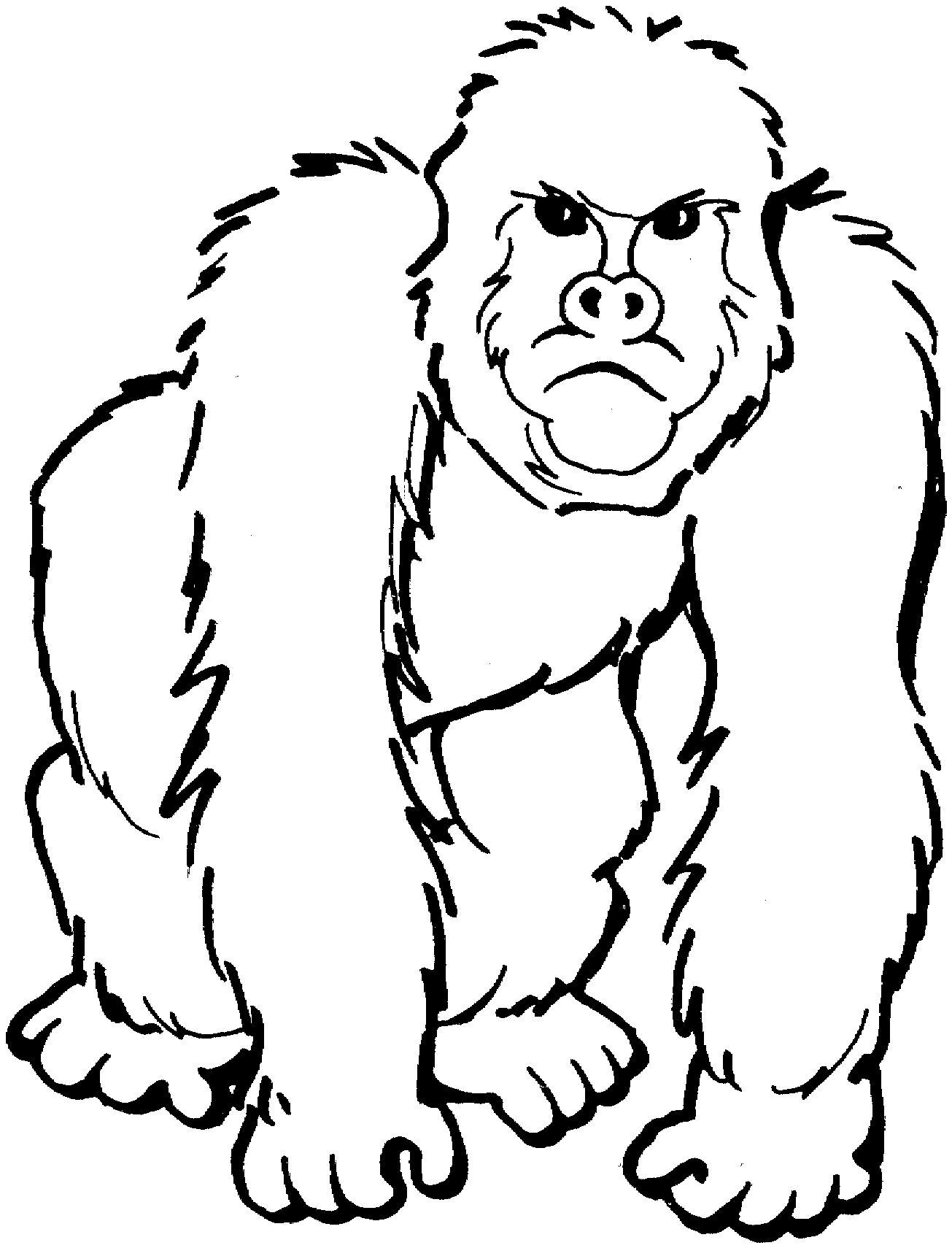 Gorilla Coloring Pages | Clipart Panda - Free Clipart Images