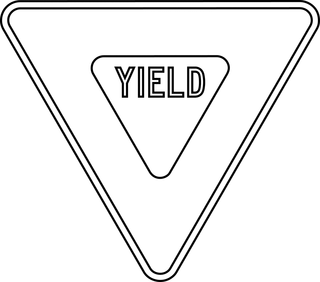 yield sign coloring pages - photo #2
