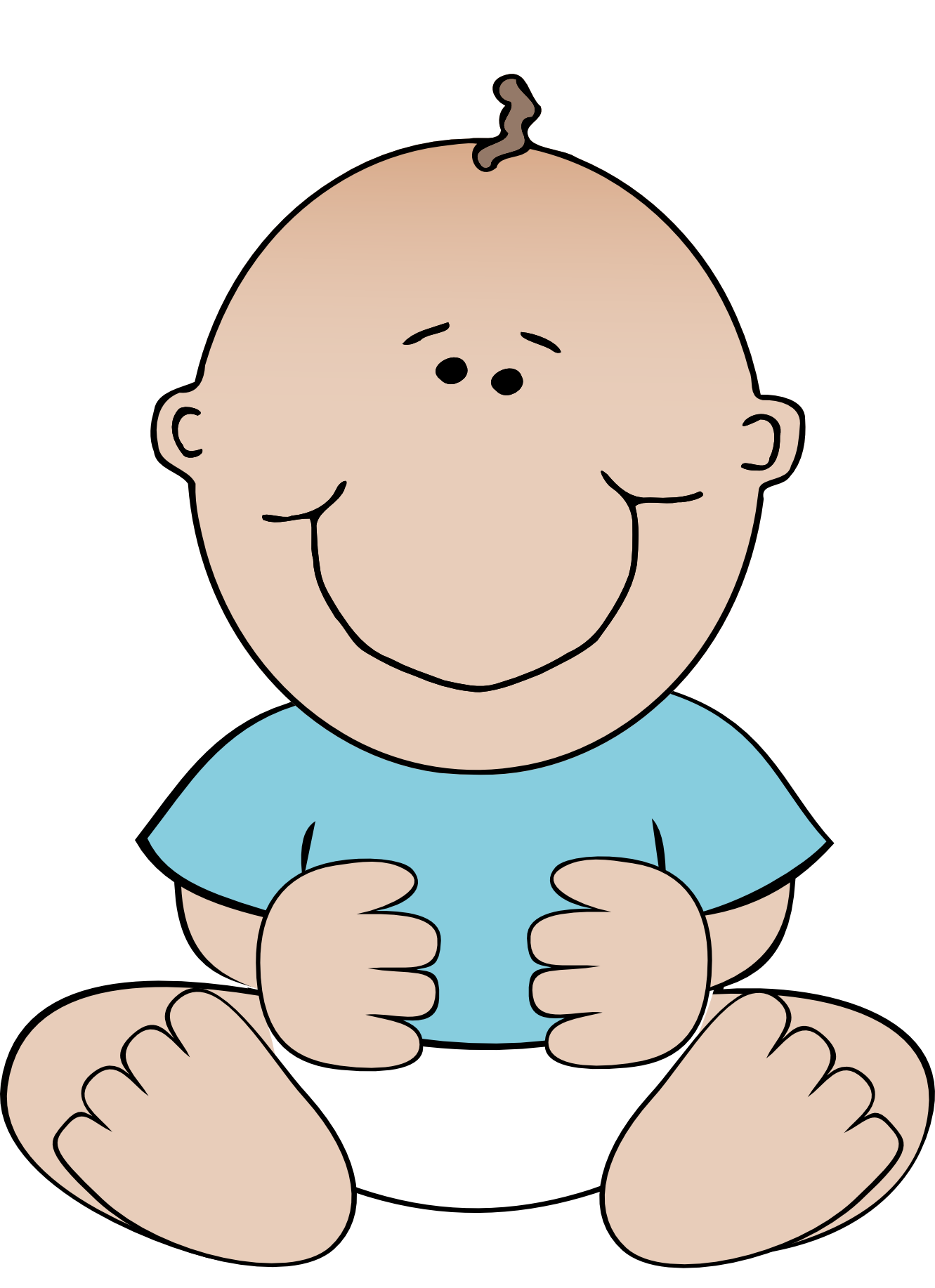 baby boy sitting coloring book colouring black ... - ClipArt Best ...
