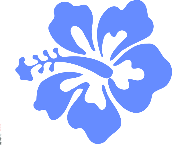 Light Blue Hibiscus clip art - vector clip art online, royalty ...