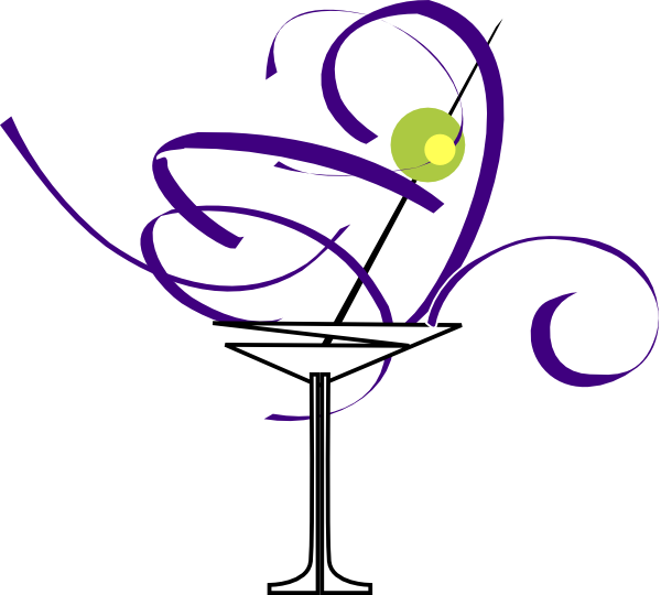 Purple Martini Glass clip art - vector clip art online, royalty ...