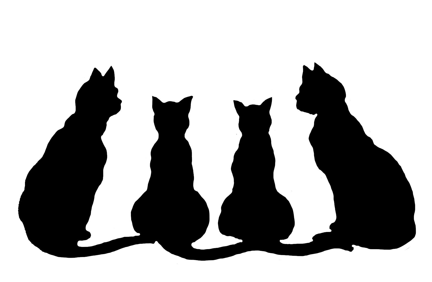free dog cat silhouette clip art - photo #23