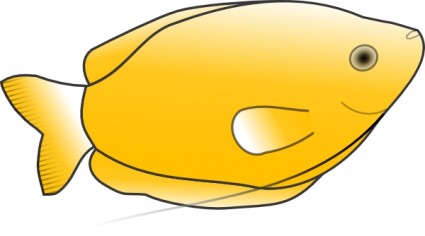 Yellow Fish clip art | Vector Clip Art