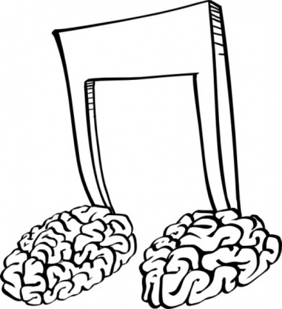 Brain Notes clip art Vector | Free Download