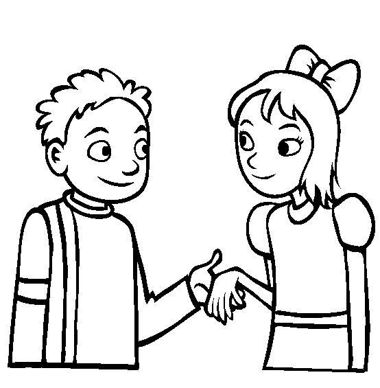 Pix For > 2 Cartoon People Holding Hands