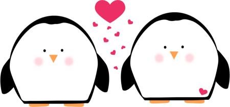 Two Penguins In Love Clip Art - Two Penguins In Love Valentine's ...
