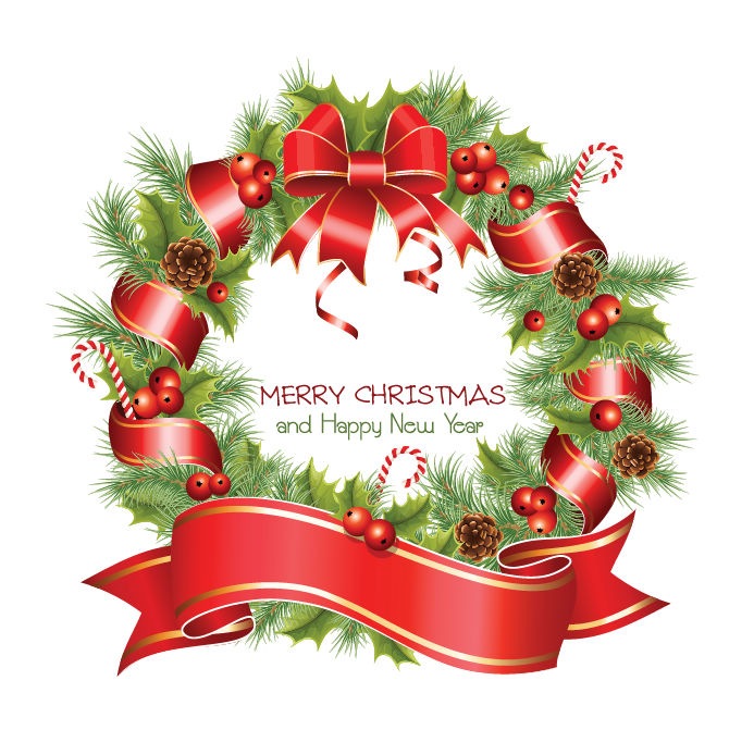 Vector Christmas Wreath | Free Vector Graphics | All Free Web ...