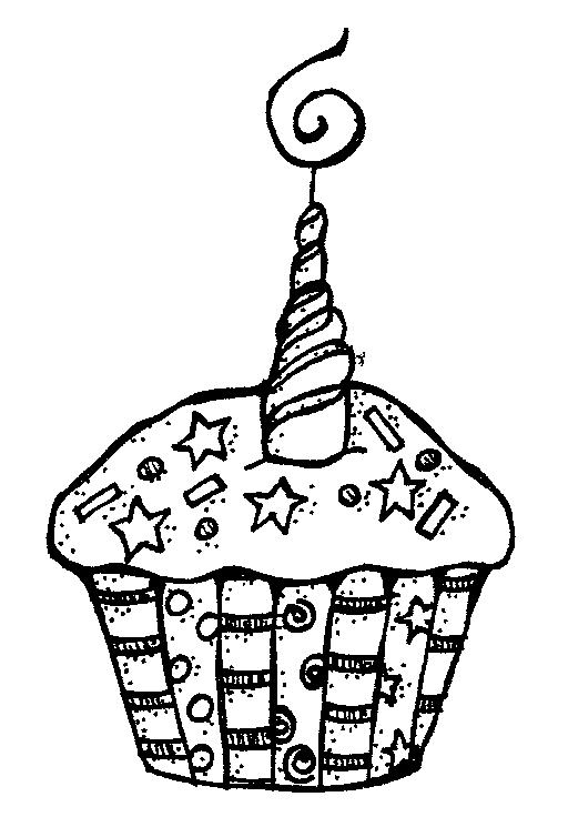Pix For > Birthday Cupcakes Clipart Black And White