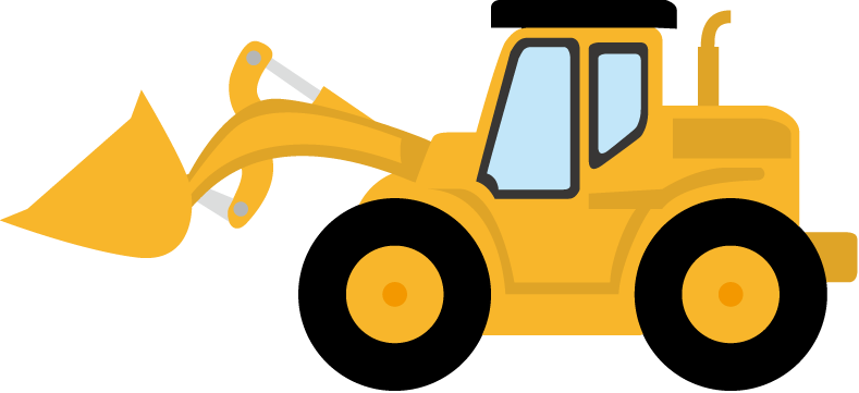 Clip Arts Of Power Shovel And Bulldozer And Forklift Car Pictures