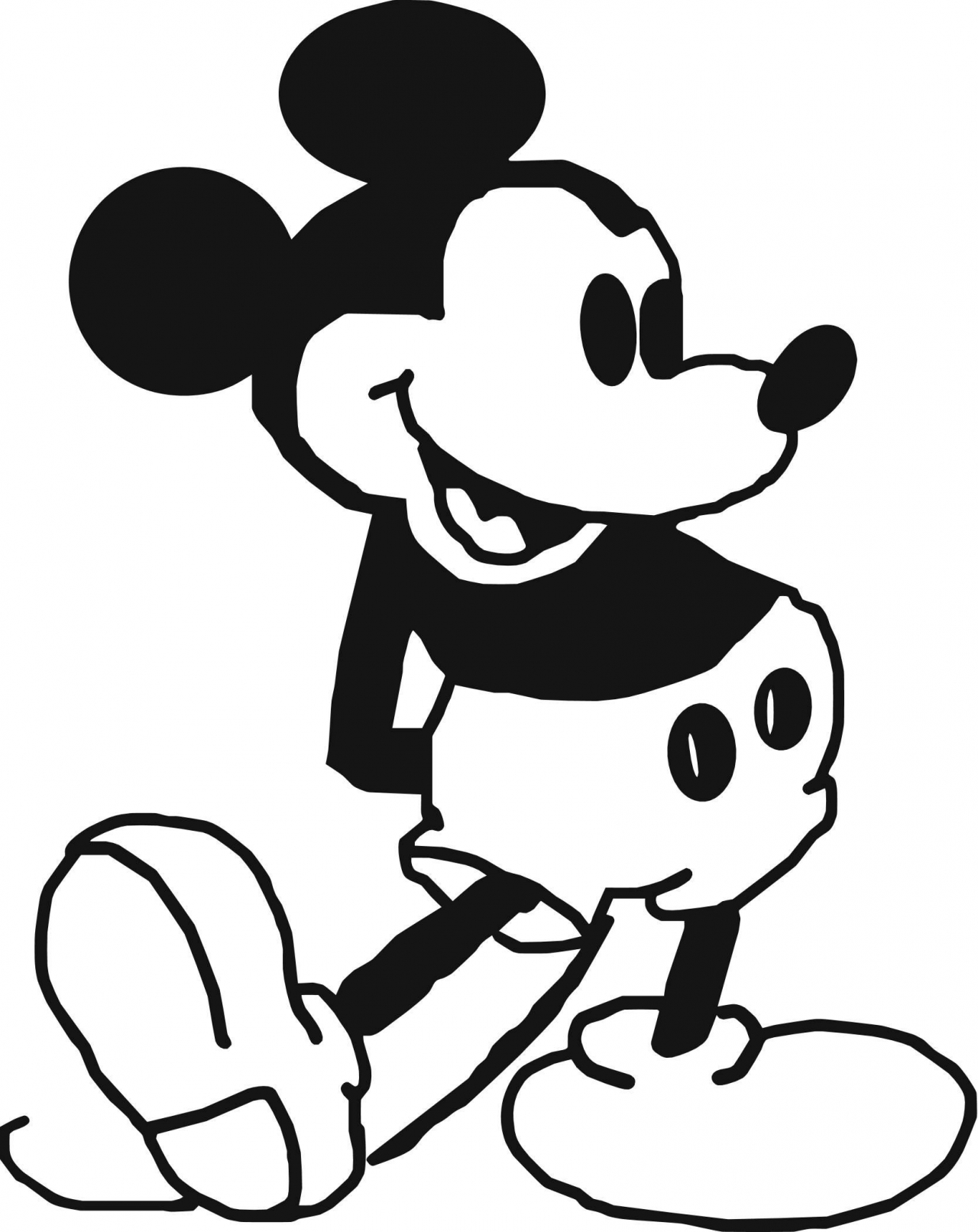 Mickey And Minnie Mouse Clipart Black And White | Clipart Panda ...