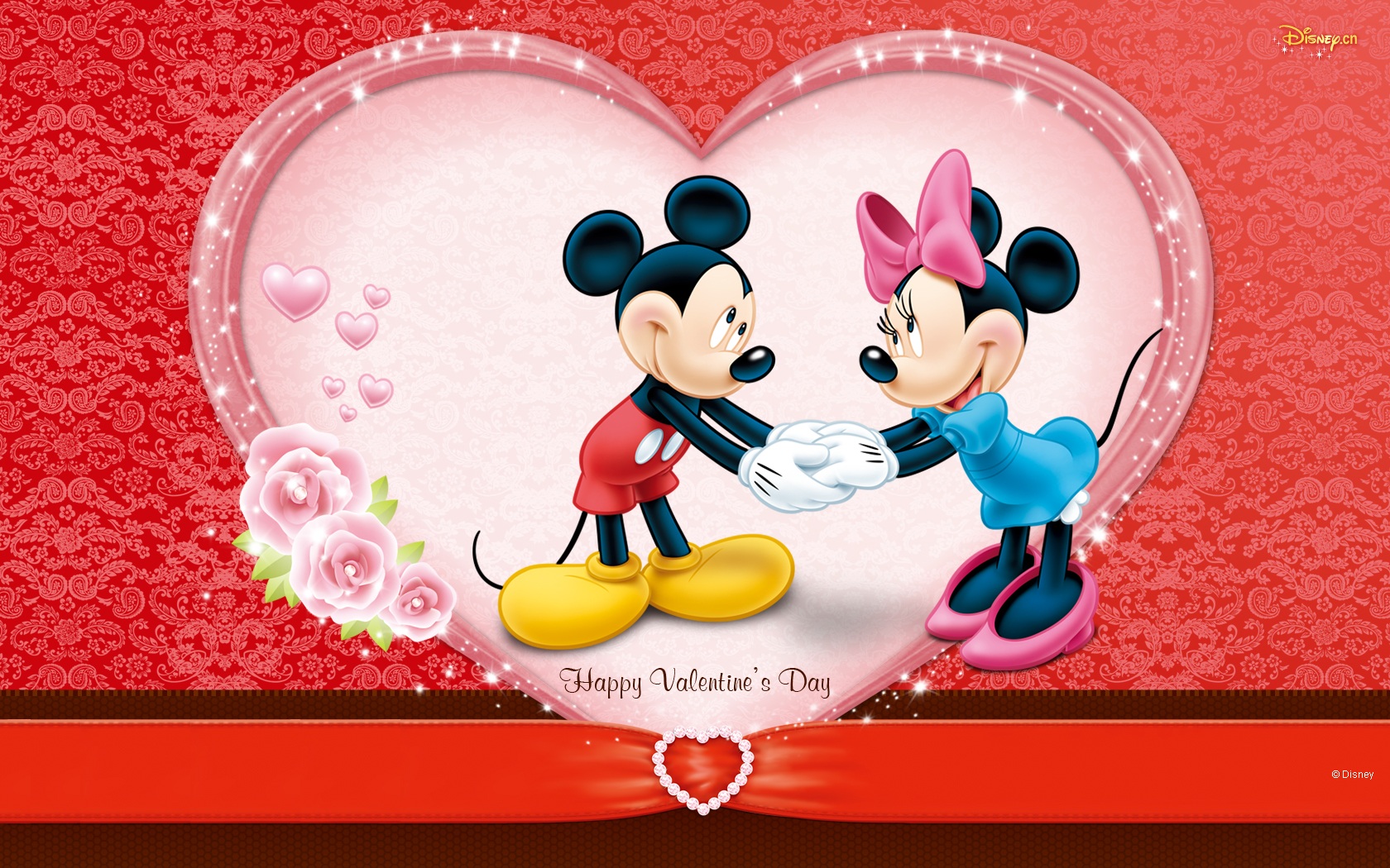 Mickey And Minnie's Valentine's Day Computer Wallpapers, Desktop ...