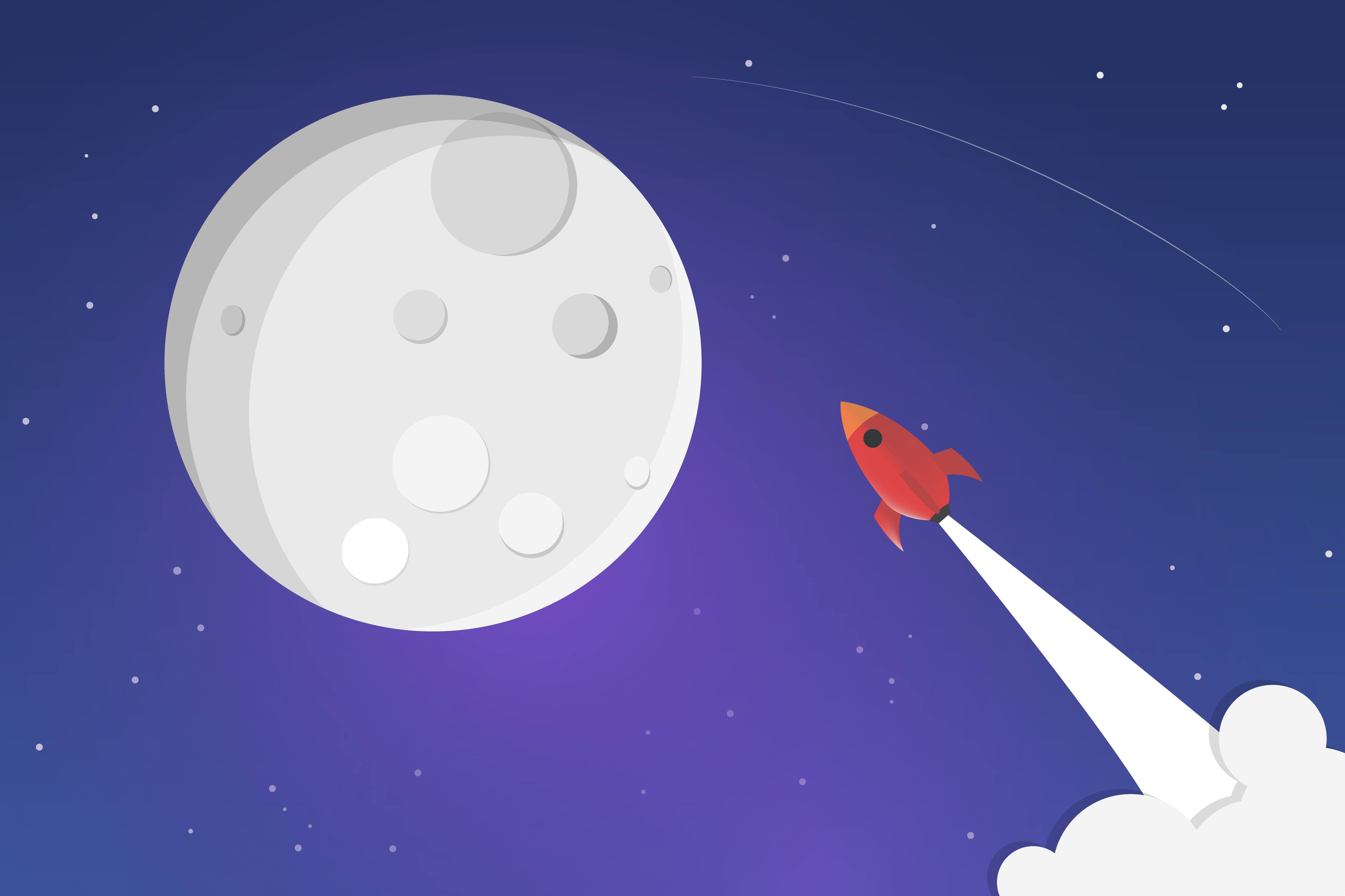Dribbble - Rocket-Ship-to-Moon.png by Sarah Thomson