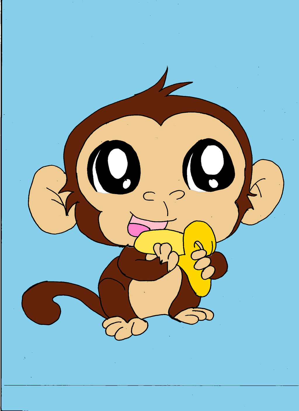 Cute Monkey Drawing Cliparts.co