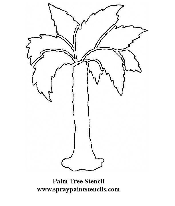 palmtree-stencil.gif (612×720) | Crafts | Pinterest