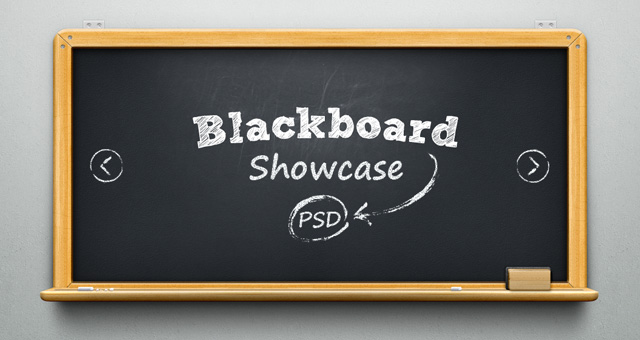 Psd Blackboard Showcase Slider | Psd Web Elements | Pixeden