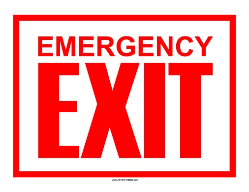 Emergency Exit Sign - Free Printable - AllFreePrintable.com