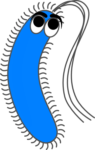 Bacteria Blue Funny clip art - vector clip art online, royalty ...