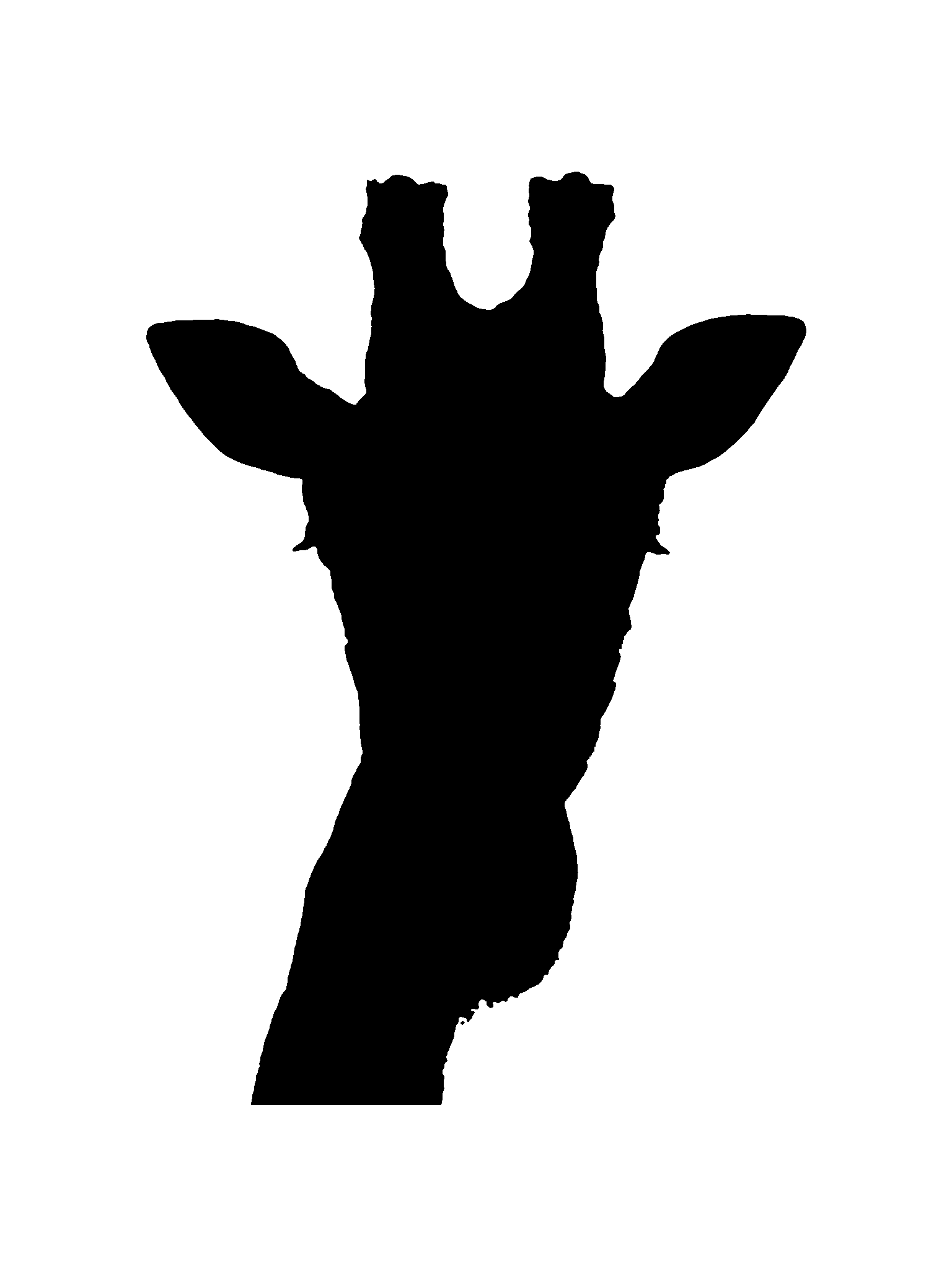 Giraffe Head Silhouette - ClipArt Best