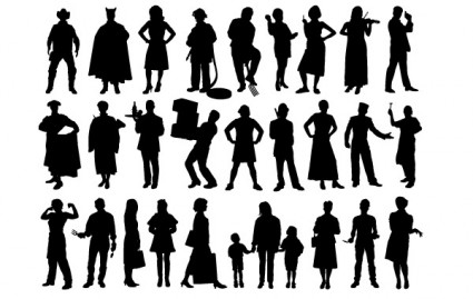 Vector silhouettes of people Free vector for free download about ...