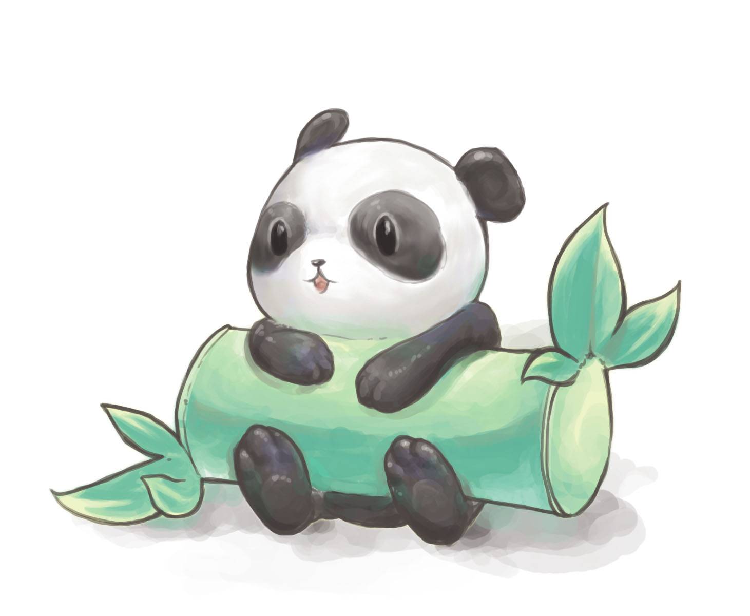 Cute Cartoon Panda | Coloring Page