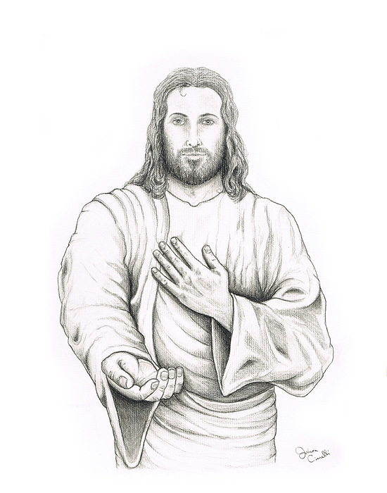 New Pencil Drawing of Jesus Christ | Spiritual Art & Wellness