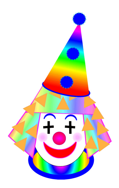 clown face rainbow lg 15 cm | Flickr - Photo Sharing!