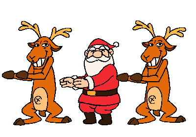 Funny clipart Christmas reindeer