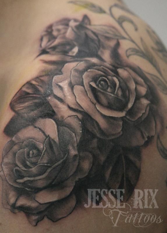 Black And White Rose Tattoo 69jpg | New | Pinterest