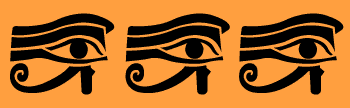 Egyptian eye stencil border in a unique and original design.