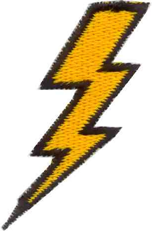 Graphic Impressions Embroidery Design: Lightning Bolt 1.55 inches ...