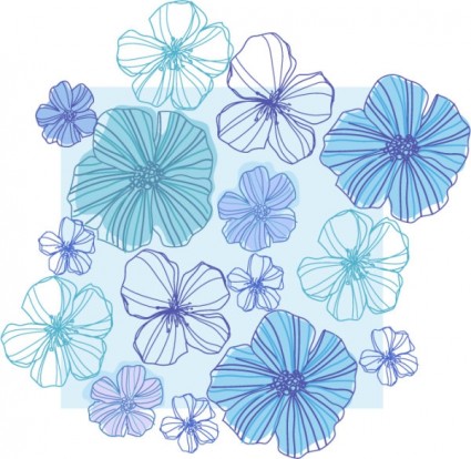 Line drawing flowers vector Free vector in Encapsulated PostScript ...