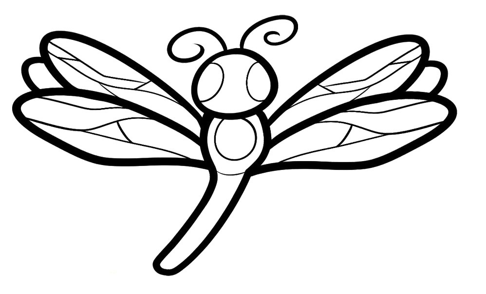 Cute Animal Dragonfly Coloring Pages Pictures To Print For Kids ...