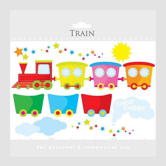 Popular items for train clipart on Etsy