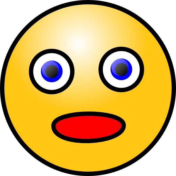 Smiley Shocked clip art - vector clip art online, royalty free ...