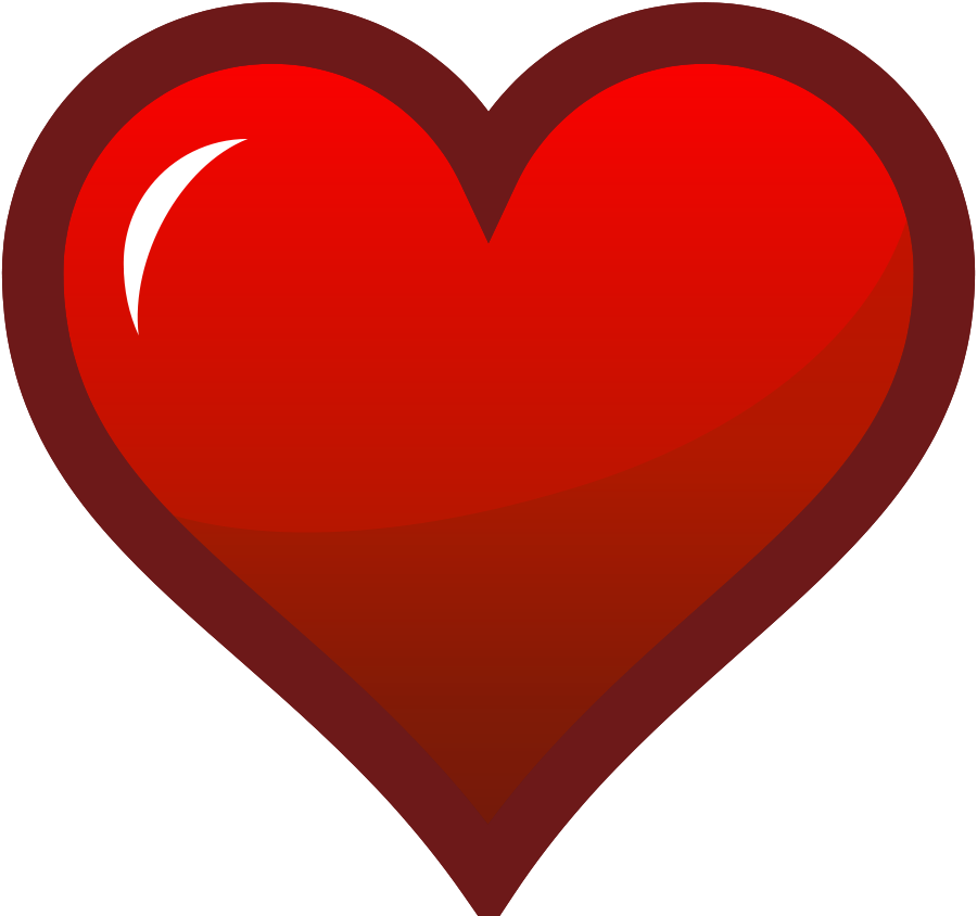 Red Heart Icon SVG Vector file, vector clip art svg file ...
