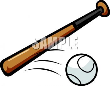Baseball Ball And Bat Clip Art - Gallery
