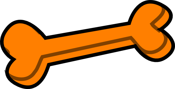Dog Bone Orange clip art - vector clip art online, royalty free ...
