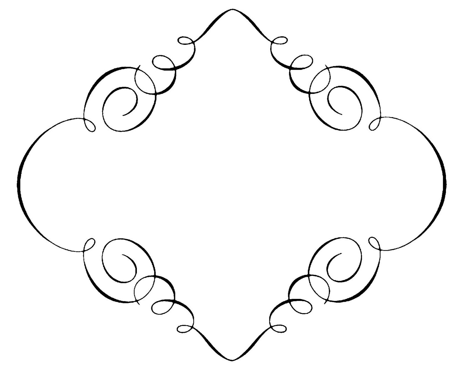 Floral Scroll Frame Clip Art Free Download - ClipArt Best