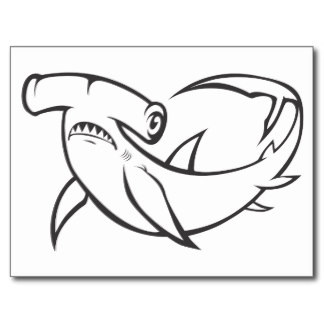 Cartoon Hammerhead Shark Cards, Photo Card Templates, Invitations ...